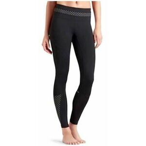 Athleta Black Miles Compression Reflective Leggings